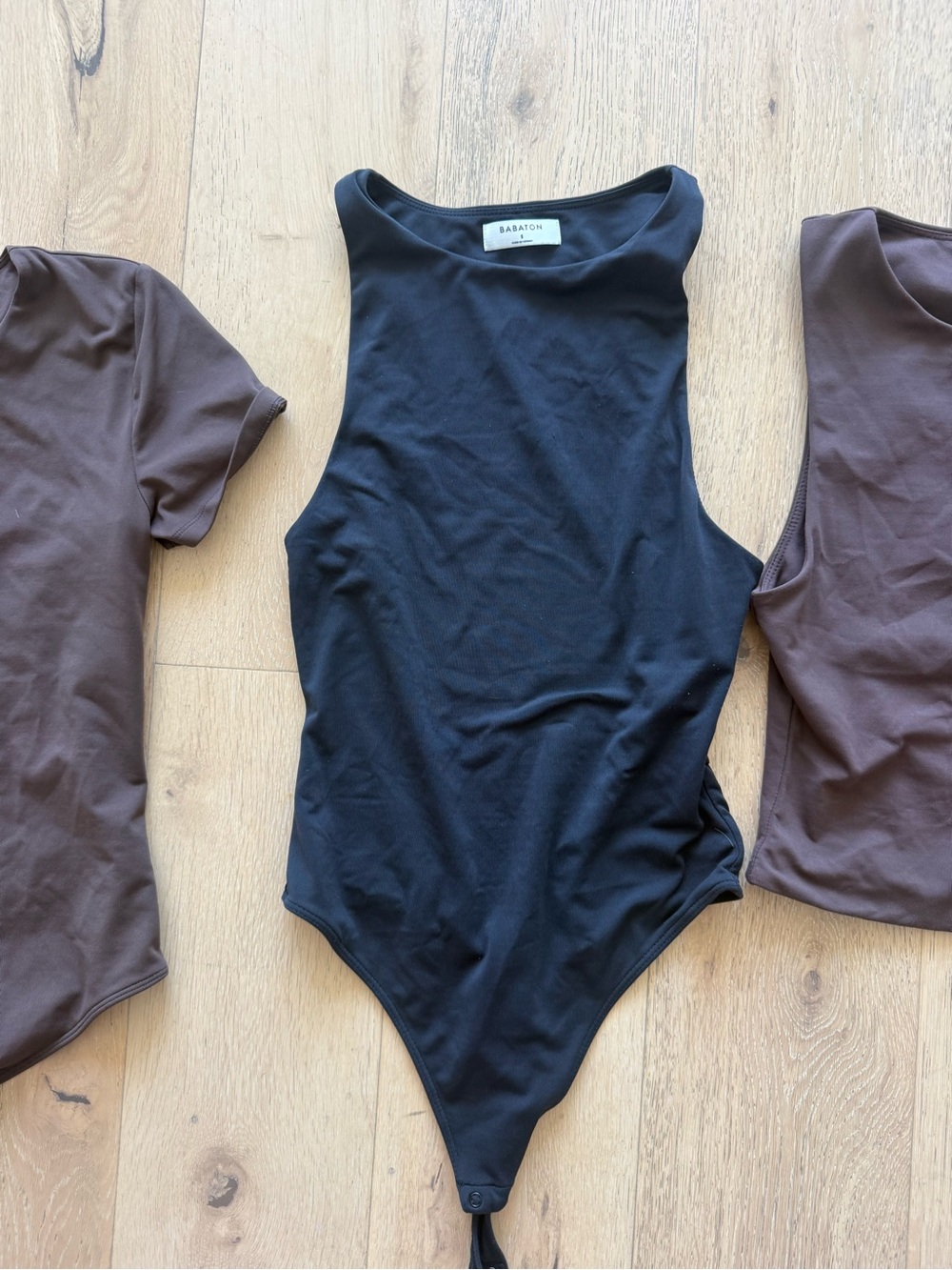 Aritzia Babaton Black Sleeveless High-Neck Bodysuit